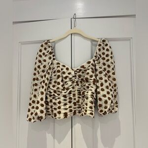 Crop Puff Sleeve Top